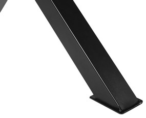 Rusztikus Fa Étkezőasztal Fekete Lábazattal 200 x 95 cm VALBO Beliani