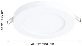 Eglo 900932 - FUEVA FLEX beépíthető LED világítótest LED/5,5W/230V 3000K fehér