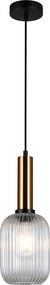 Italux glamour modern függeszték antiola sárgaréz átlátszó itxpnd55881mbrocl
