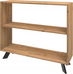 Tölgyfa könyvespolc Loft industrial 85x100x30