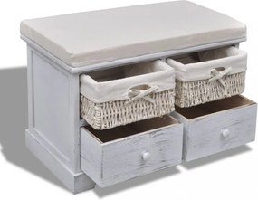 fehér császárfa tárolópad 62 x 33 x 42 cm