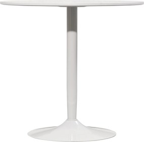 HOMCOM Kerek Étkezőasztal, Modern Étkezőasztal 2 Személyre, Bárasztal Acél Alappal, Csúszásmentes Lábpihentető, Kávézóasztal a Nappaliba, Ø80 x 75 cm,