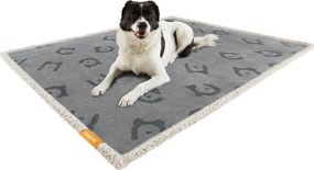 Vízálló kutyatakaró kis- és közepes kutyáknak, mosógépben mosható, szürke