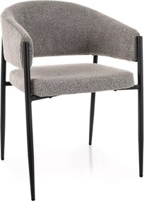 Étkezőszék AKITA fekete lábakkal, szürke