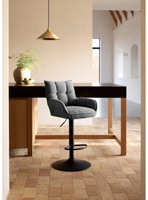 Szürke állítható magasságú bárszék szett 2 db-os Marilla – Unique Furniture