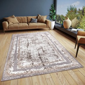 Bézs-ezüstszínű szőnyeg 160x235 cm Shine Classic – Hanse Home