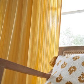 Sárga átlátszó függöny 140x183 cm Zofia Broderie Anglaise – Pineapple Elephant