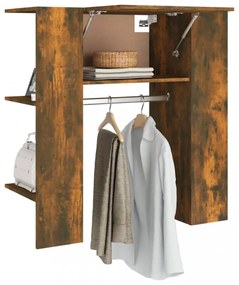 füstös tölgy színű szerelt fa előszobaszekrény 97,5x37x99 cm