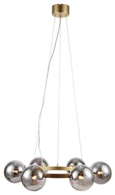 Markslöjd 108050 - Csillár zsinóron CIRCLE 6xG9/20W/230V arany