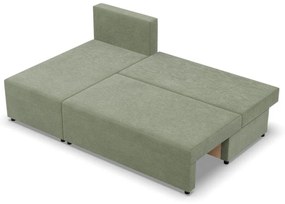 Nobu sarokkanapé, kordbársony, univerzális oldal, zöld