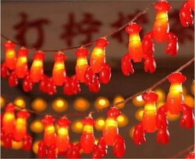 LED-es hangulatvilágítás 160cm Piros Rákok