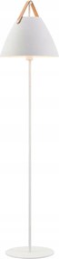 Nordlux Strap fehér állólámpa, fém/bőr szíjjal, E27, skandináv stílusú