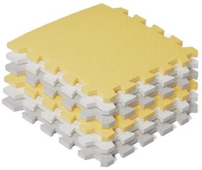 KINDERKRAFT LUNO 30 db szürke/sárga hab puzzle játék