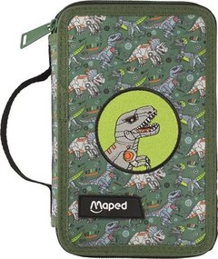 Tolltartó, töltött, 2 emeletes, cipzáras, MAPED, dinoszaurusz (IMA967409)