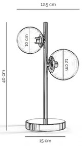ONLI - Asztali lámpa KIMBERLY 2xG9/6W/230V 40 cm fényes króm