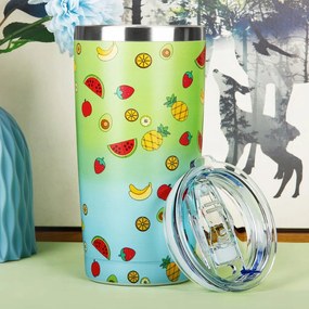 TangDouJM szigetelt rozsdamentes acél utazó bögre 590 ml