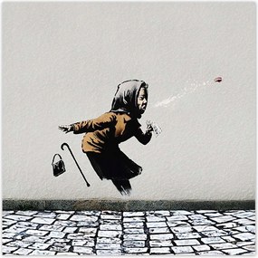 Poszterek 30x30 Banksy Nagymama Achoo Tüsszentés