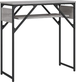 vidaXL szürke sonoma színű szerelt fa tálalóasztal polccal 75x30x75 cm