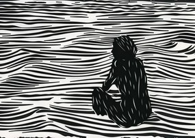 Poszter 59,4x42cm Összetett Fluid vonalak