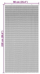 rovaros ajtófüggöny Sötétszürke 90x220 cm bambusz