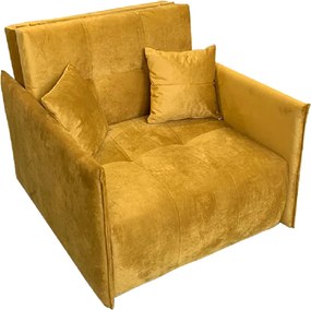 KinyithatĂł fotel, mustĂĄr szĂnƱ szövet Riviera, ALANA