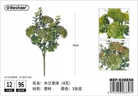 Virág Művirág Zöld 33cm Lakberendezés