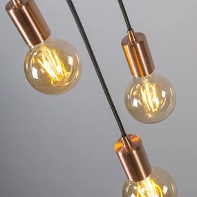 Art Deco függőlámpa réz 3-lámpás - Facil