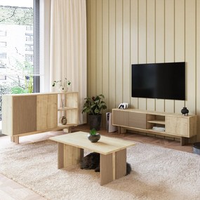Ravello nappali bútorszett, meleg tölgy-zafír tölgy, 150 cm
