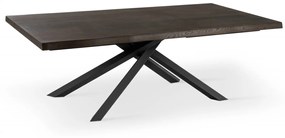 SPIKE modern étkezőasztal - sötét tölgy/fekete - 200cm