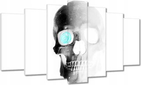 Vászonkép 140x80 Koponya rózsával Rózsa