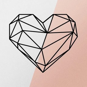 Fali dekoráció 47x40 cm szív fém