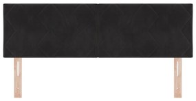 LED Fejtámla Gyémánt Blokkok Dizájn Fekete 160 cm Velvet