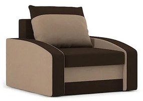 HEWLET fotel, normál szövet, hab töltőanyag, szín - barna / cappuccino