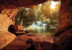 Fotótapéta vízesés víz fotótapéta fák 254 x