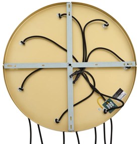 Art Deco függőlámpa arany színben, szivárványos üveggel, 7-es - Sandra