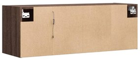 barna tölgyszínű fali TV-szekrény LED-del 100x31x35 cm