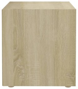 2 db sonoma tölgy színű szerelt fa TV-szekrény 37 x 35 x 37 cm