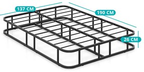 Fém franciaágy keret 137x190cm