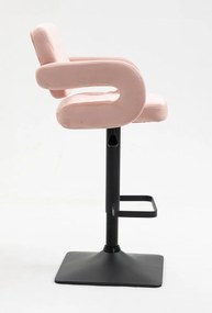 HR8403KW Rózsaszín modern velúr szék fekete lábbal