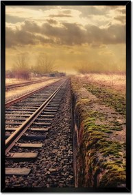 Poszterek keretben 40x60 Vasút Vonatok Sínek