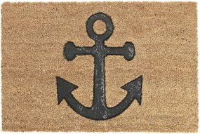 Lábtörlő kókusz fekete kültéri horgony 40 x 60 cm