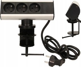 Orno Asztali aljzat 3-szoros földelt kábellel 1,8m Szerelőfogantyú