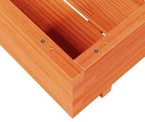 viaszbarna tömör fenyőfa kerti virágláda 80x80x26,5 cm