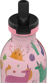 24BOTTLES Kids Urban 500ml rozsdamentes acél kulacs szívószálas kupakkal, Magic Friends