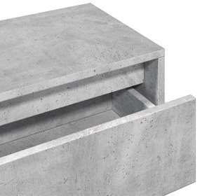 4 részes betonszürke szerelt fa előszobai bútorgarnitúra