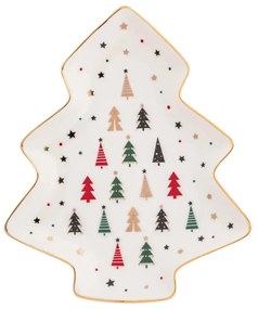 Altom Modern Tree porcelán tányér, 25 x 21 cm