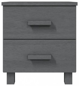 HAMAR 2 db sötétszürke tömör fa éjjeliszekrény 40x35x44,5 cm