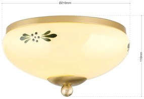 Orion DL 7-672 - Mennyezeti lámpa LANDHAUS 1xE27/60W/230V átm. 21 cm réz/bézs