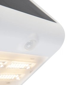 Kültéri fali lámpa fehér 21,5 cm-es tompított fénnyel és napelemes érzékelővel - Daya