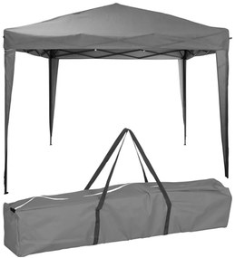 ProGarden Easy-Up 3 x 3 m-es stabil acélvázas pavilon, hordtáskával, UPF30+, szürke